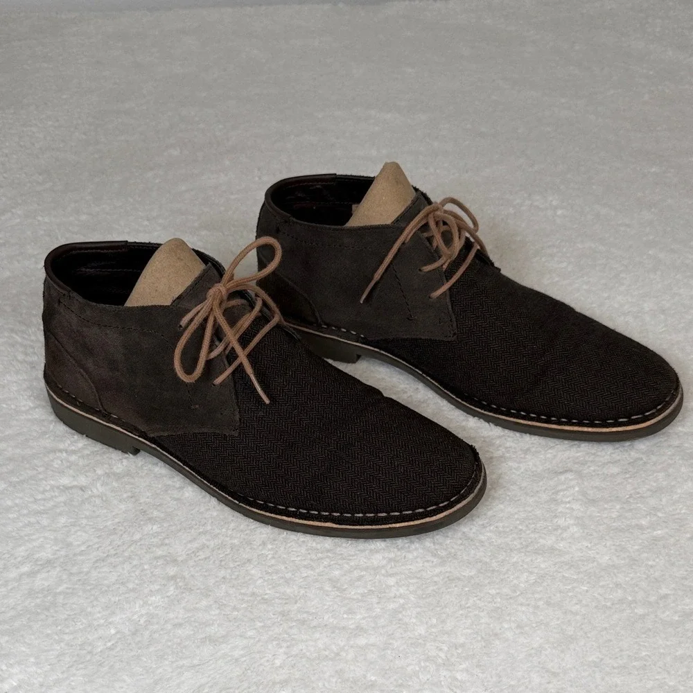 Reaction Kenneth‎ Cole Men's Brown Suede and Chukka Boots Size 12